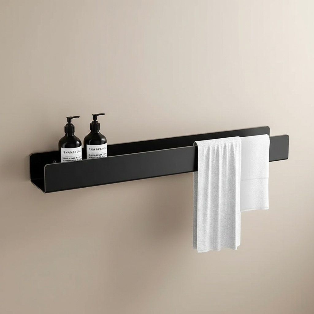 Étagère murale avec porte-serviette