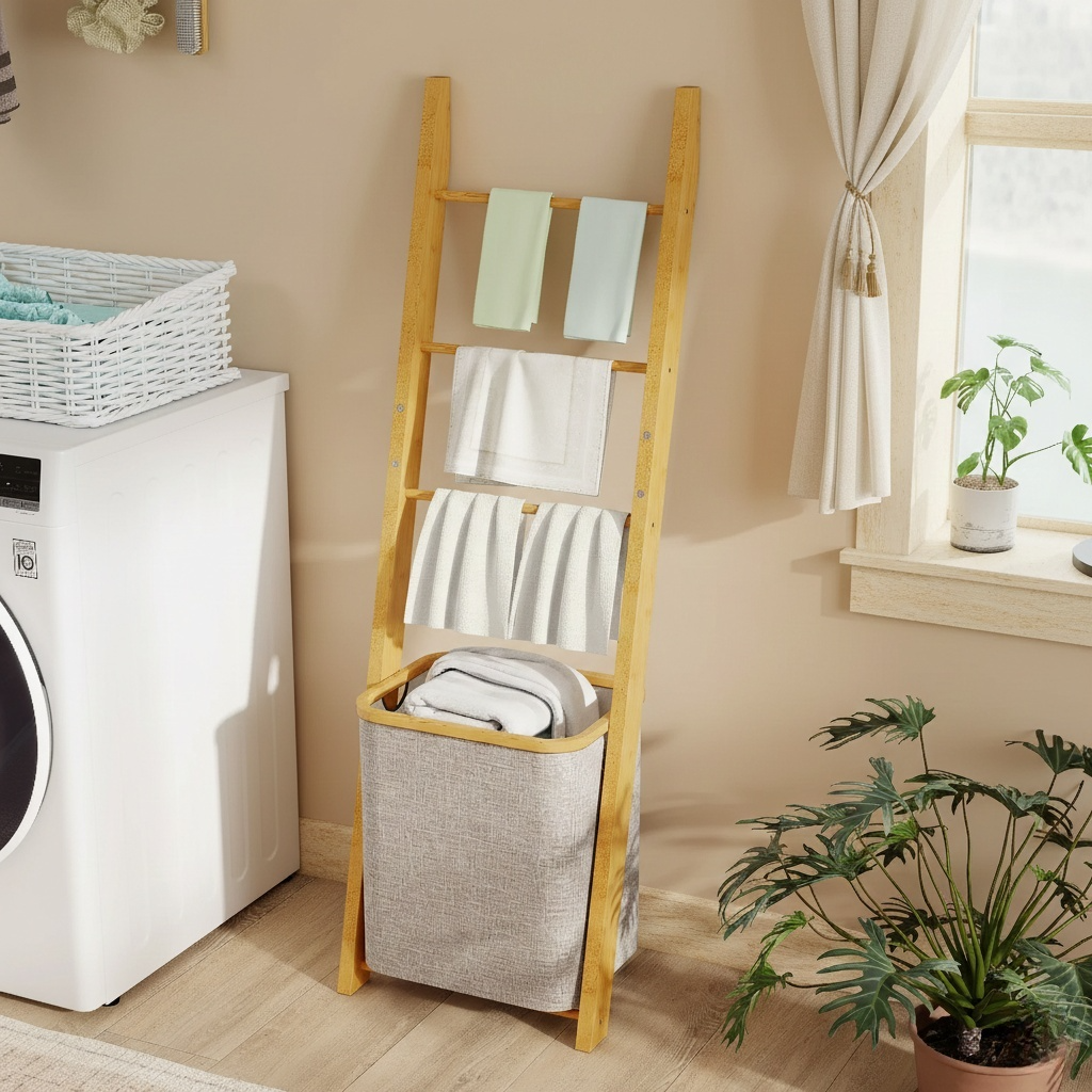 echelle porte serviette salle de bain