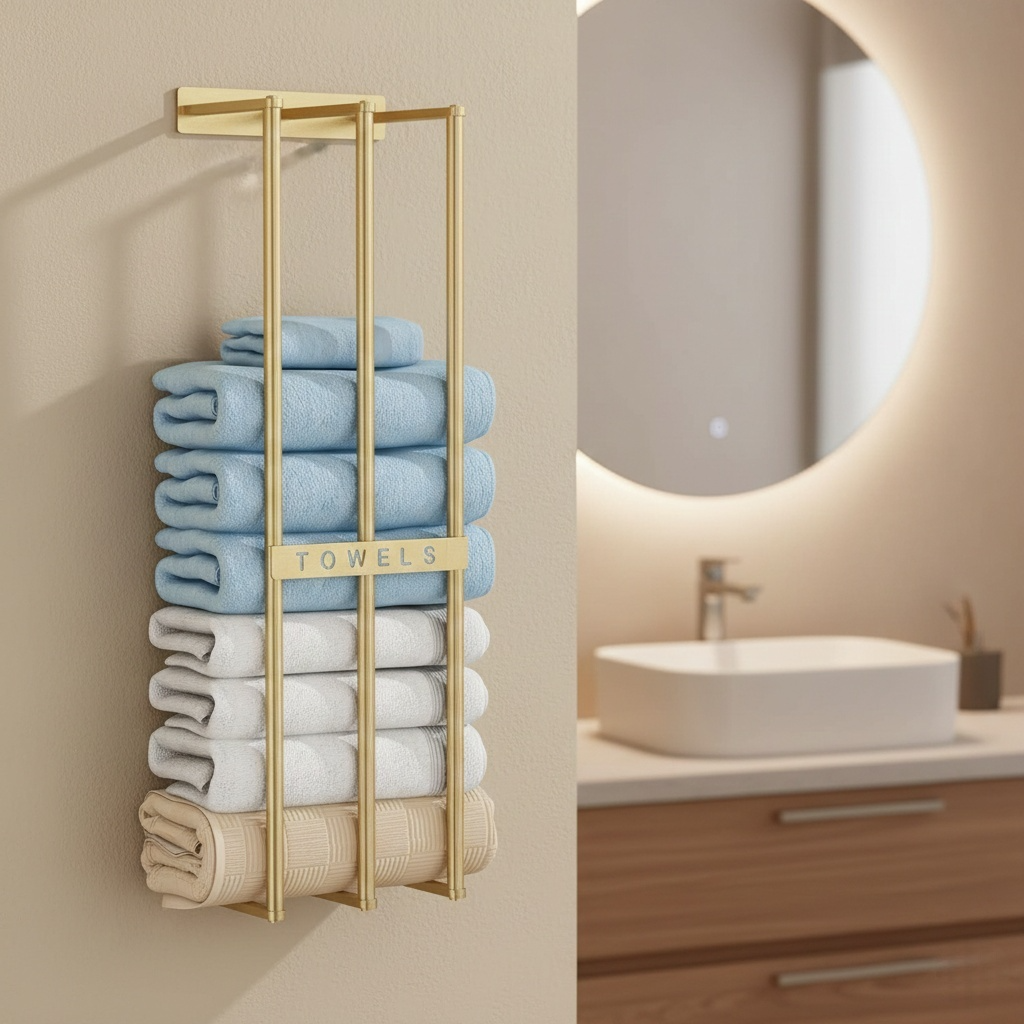 porte serviettes murale salle de bain 2