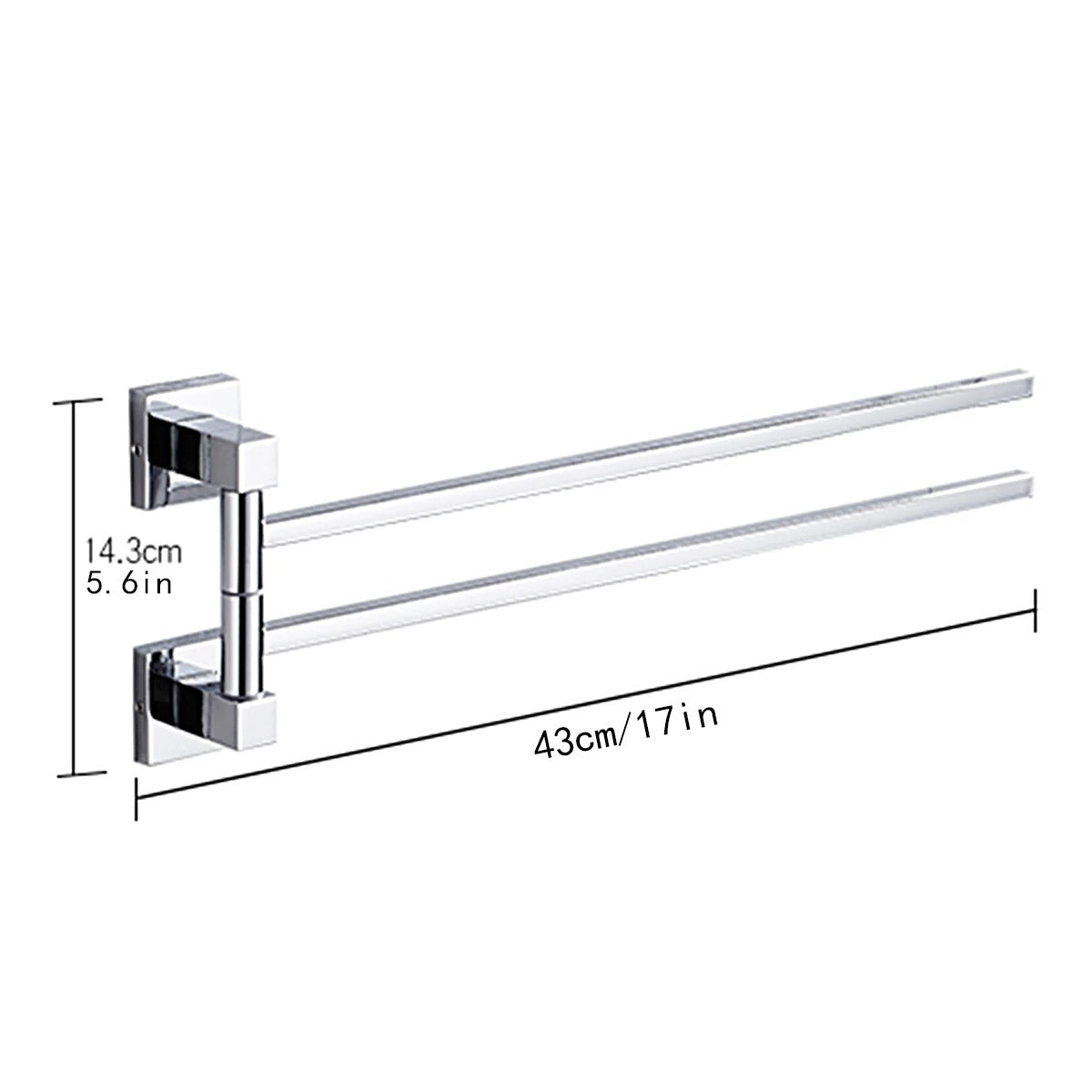 Porte-Serviettes Mural Pivotant en Acier