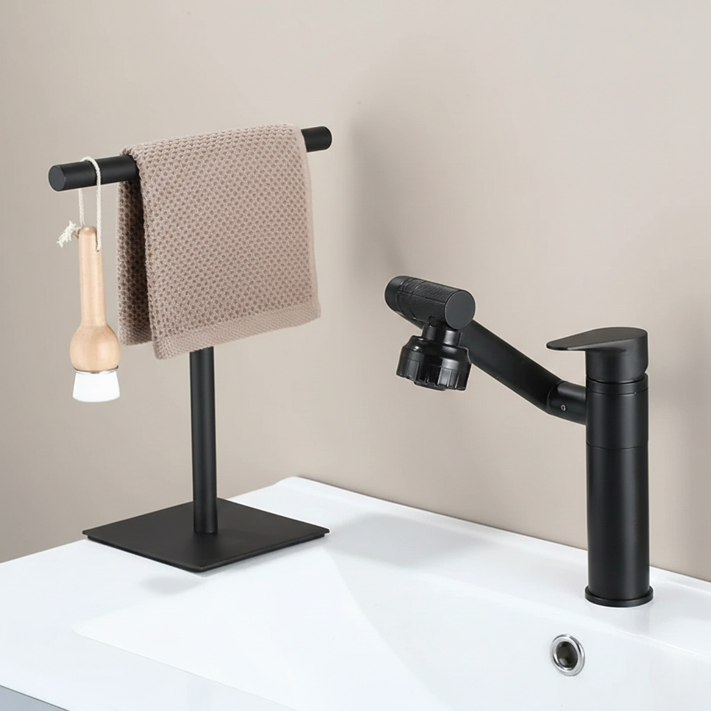 porte serviette main autoportant