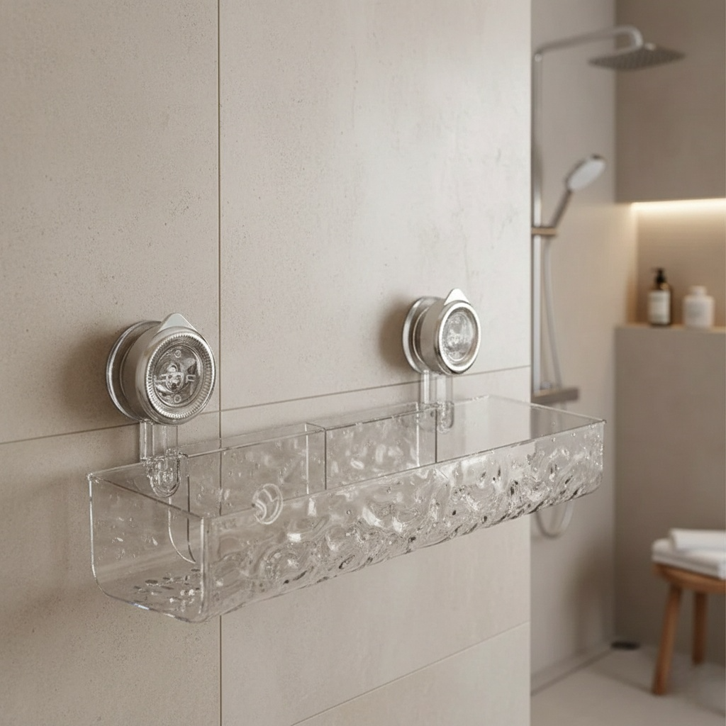 étagère ventouse salle de bain