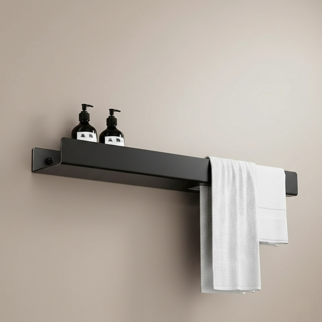 Étagère murale avec porte-serviette