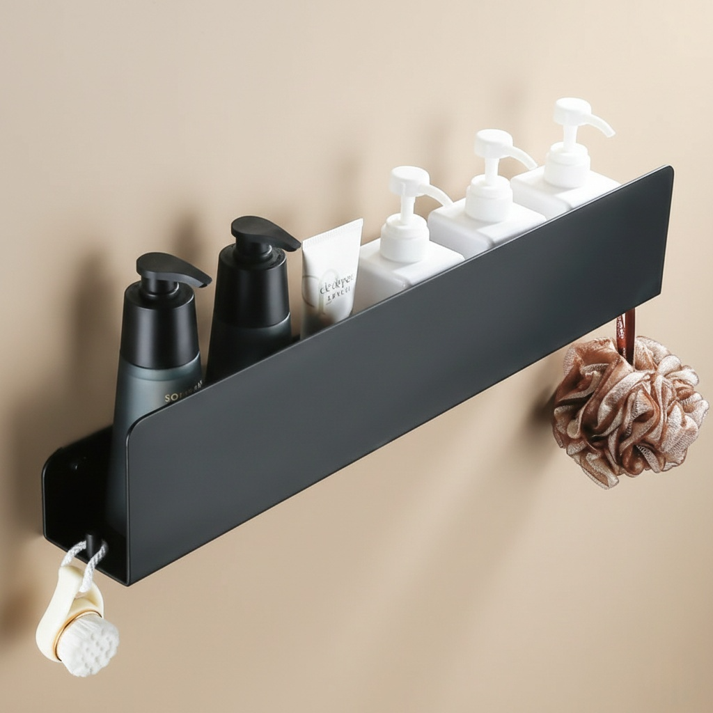 étagère métallique salle de bain