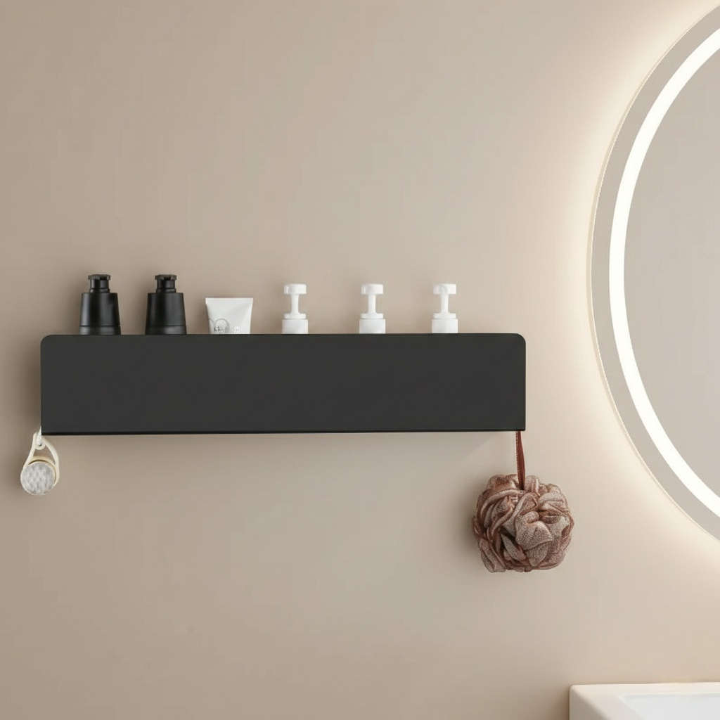 étagère métallique salle de bain