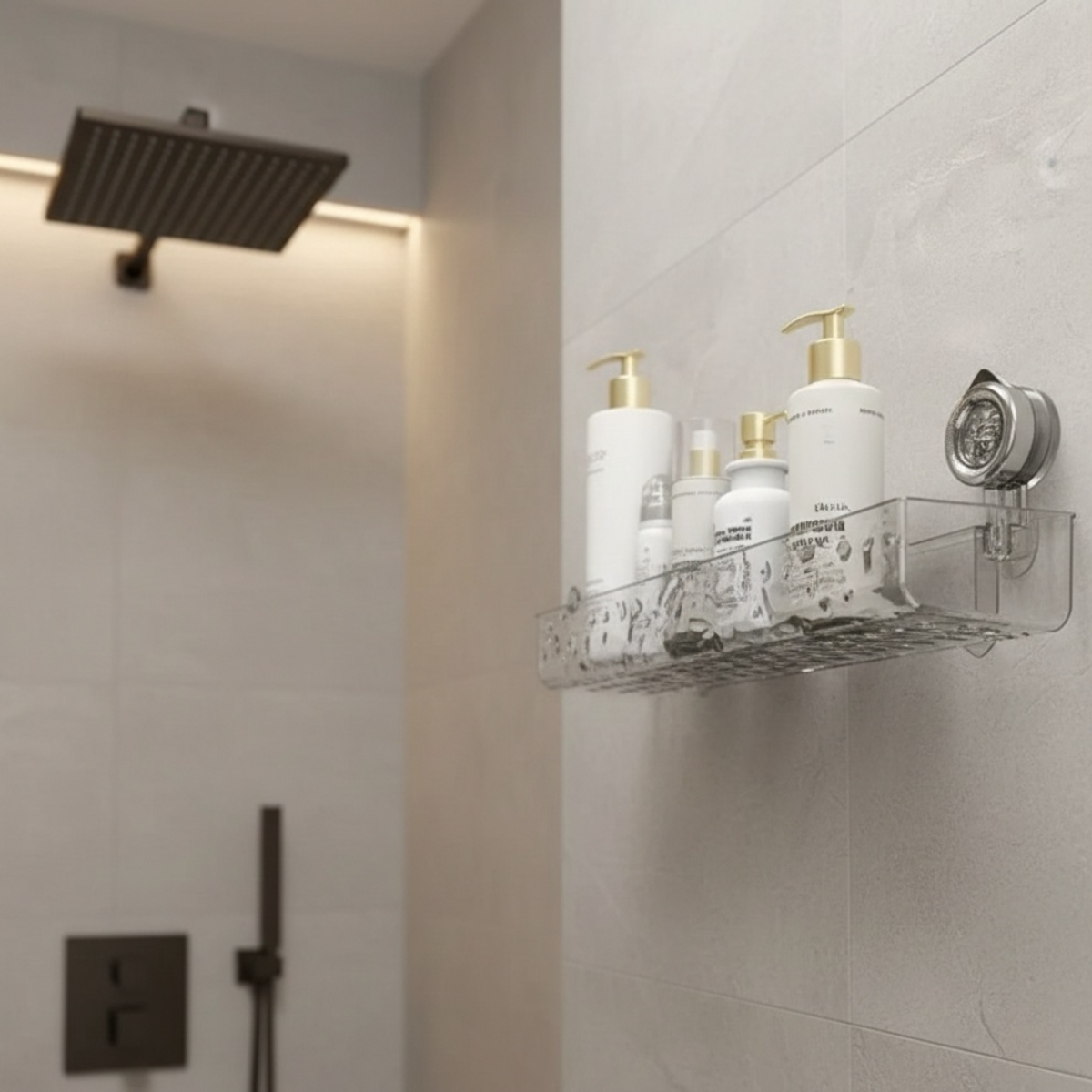 étagère ventouse salle de bain