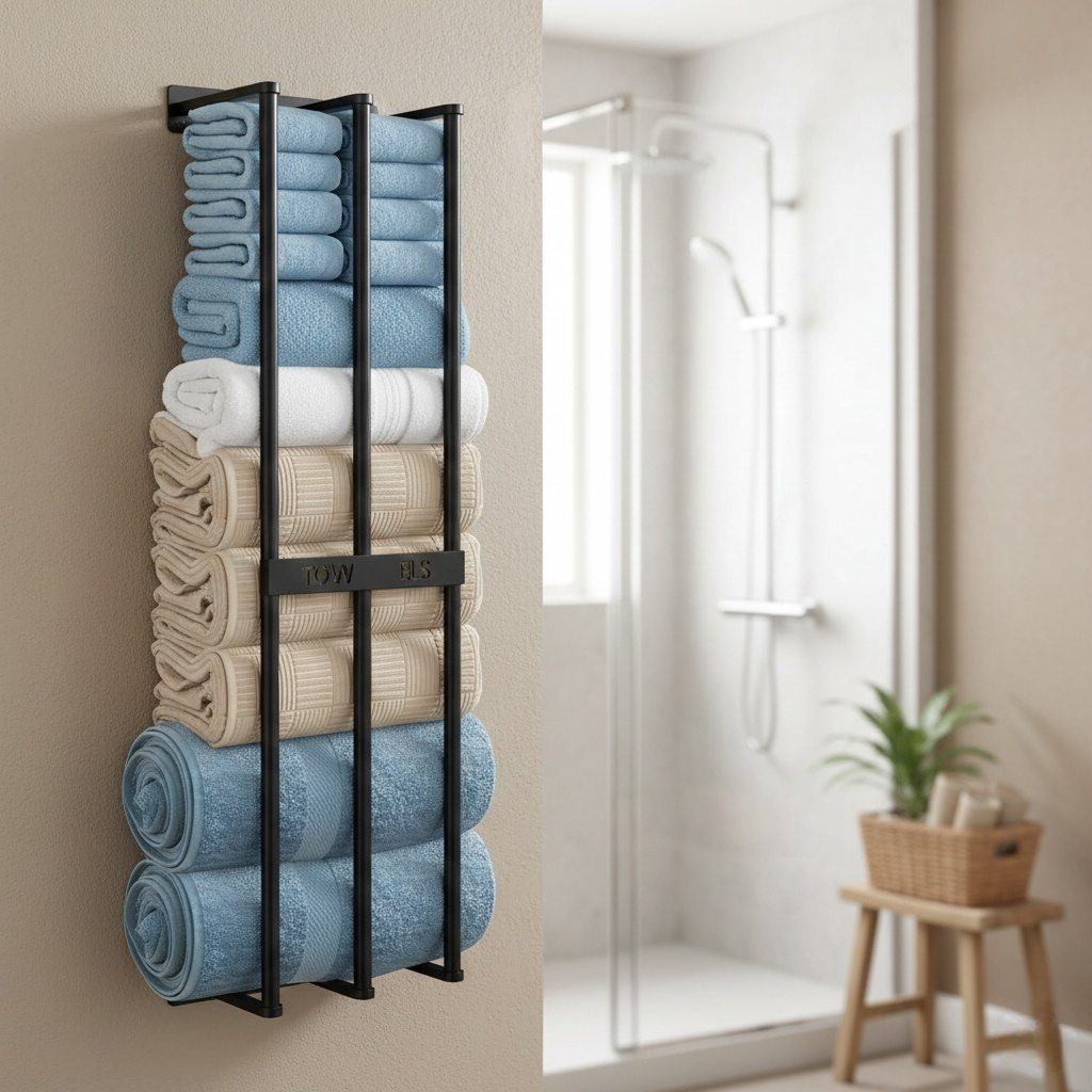 porte serviettes murale salle de bain 2