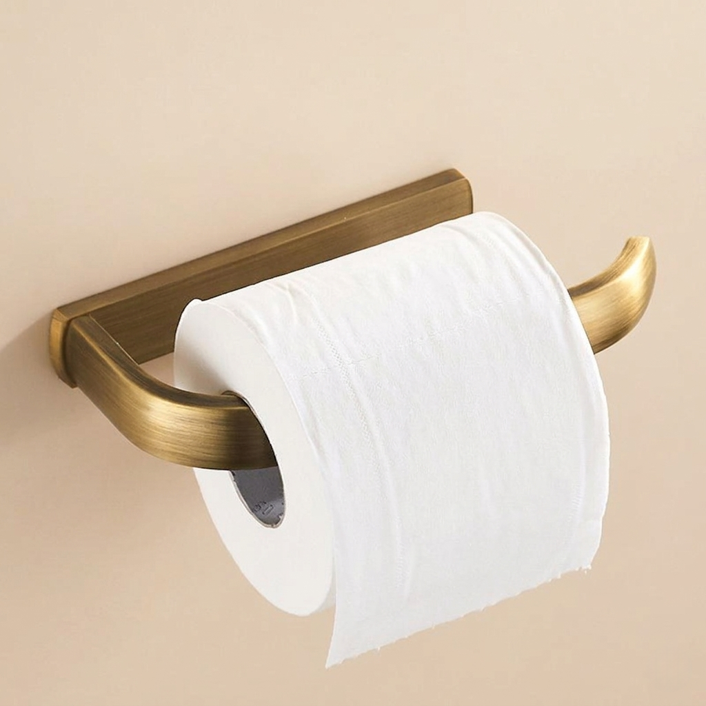 Wall-Mounted Copper Toilet Paper Holder