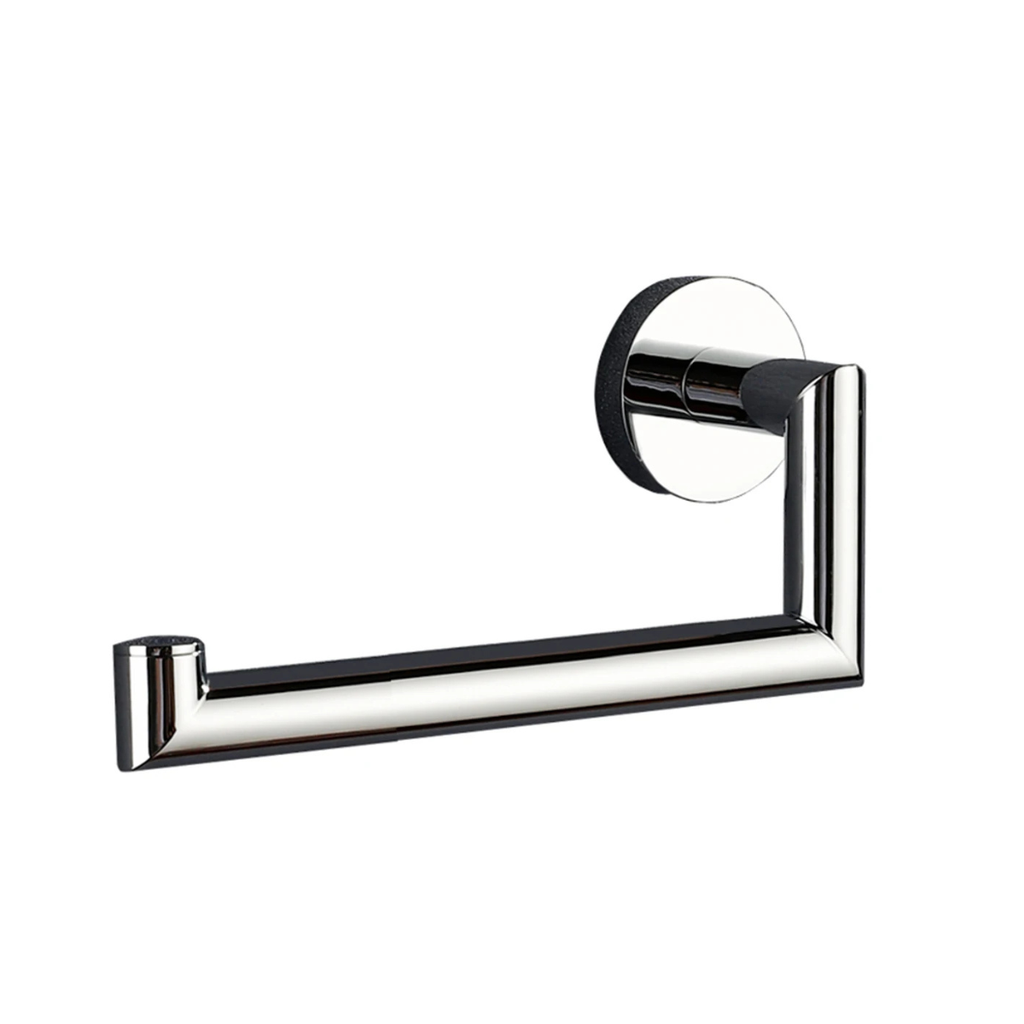 Porte-Papier Toilette Mural en Laiton Chromé