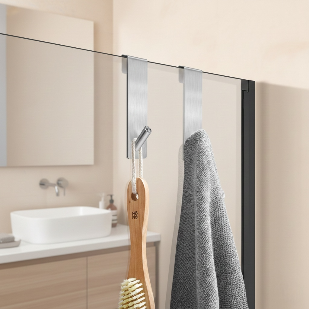 (Crochet) porte-serviettes de douche en forme de S