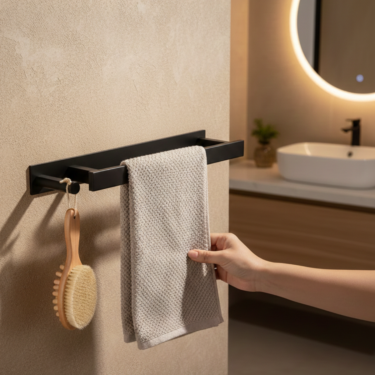 Porte-Serviettes Mural Sans Perçage