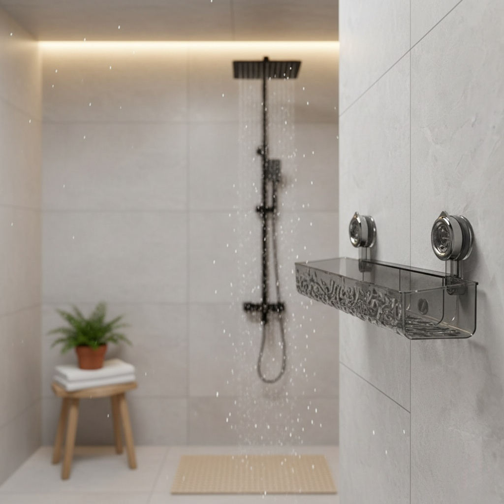 étagère ventouse salle de bain