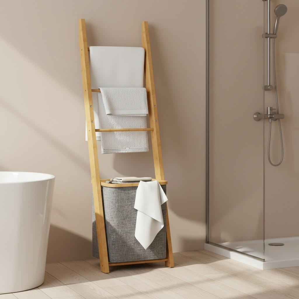 echelle porte serviette salle de bain