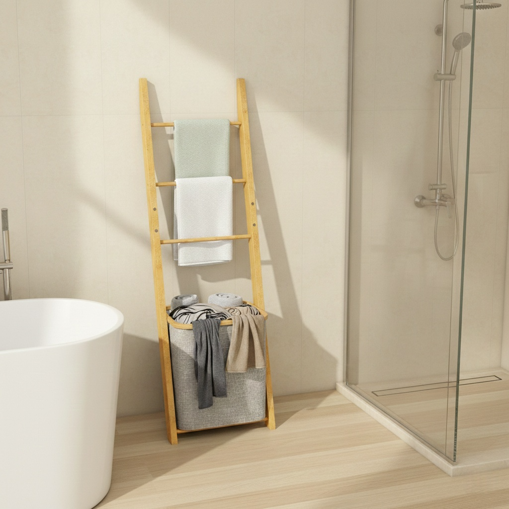 echelle porte serviette salle de bain