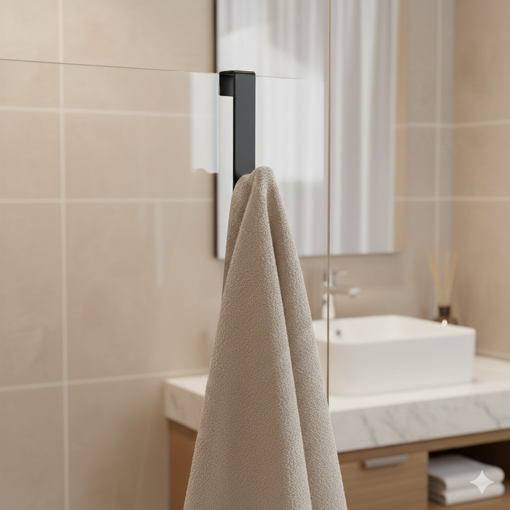 (Crochet) porte-serviettes de douche en forme de S