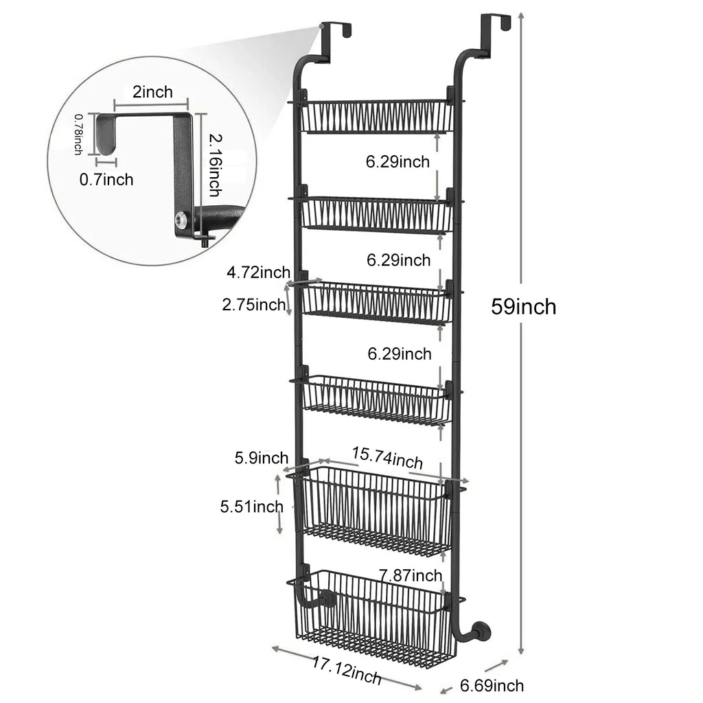 Étagère de rangement suspendue au-dessus de la porte 1