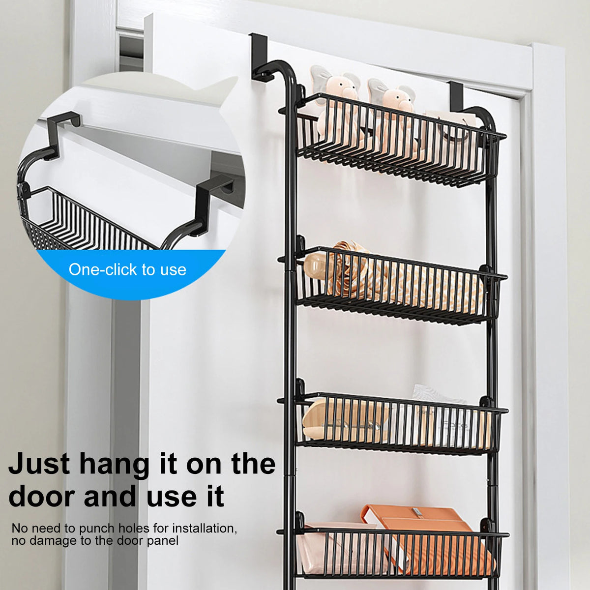 Étagère de rangement suspendue au-dessus de la porte 1