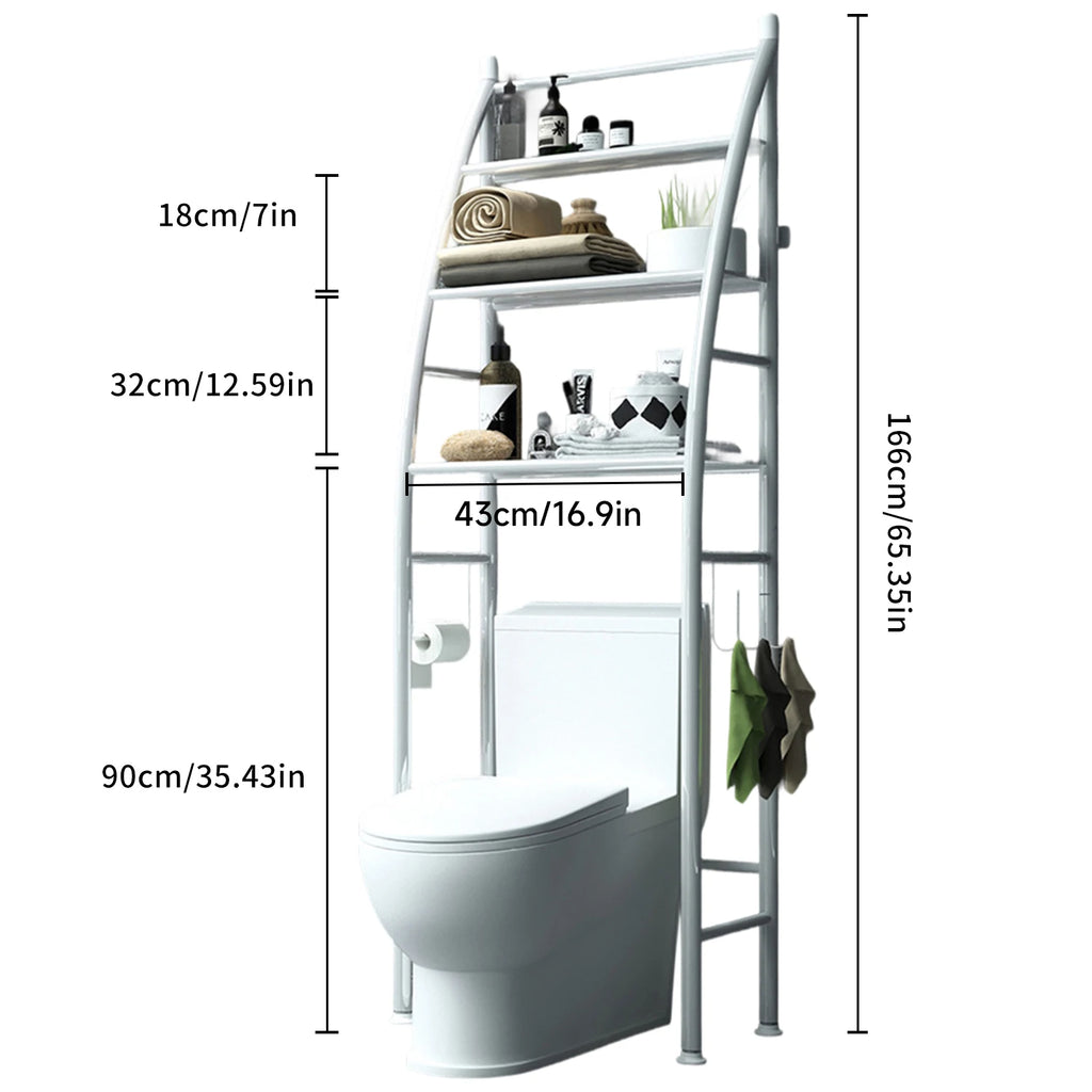 Organisateur Vertical 3 Niveaux au‑dessus des toilettes