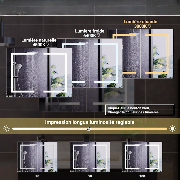 armoire salle de bain miroir