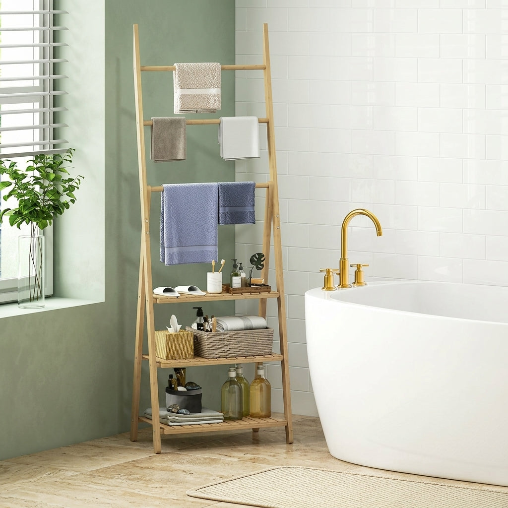 Bamboo Towel Rack