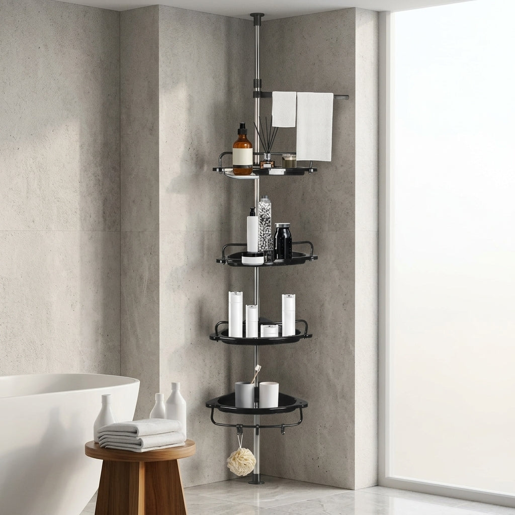 Telescopic Bathroom Shelf — 4 Levels