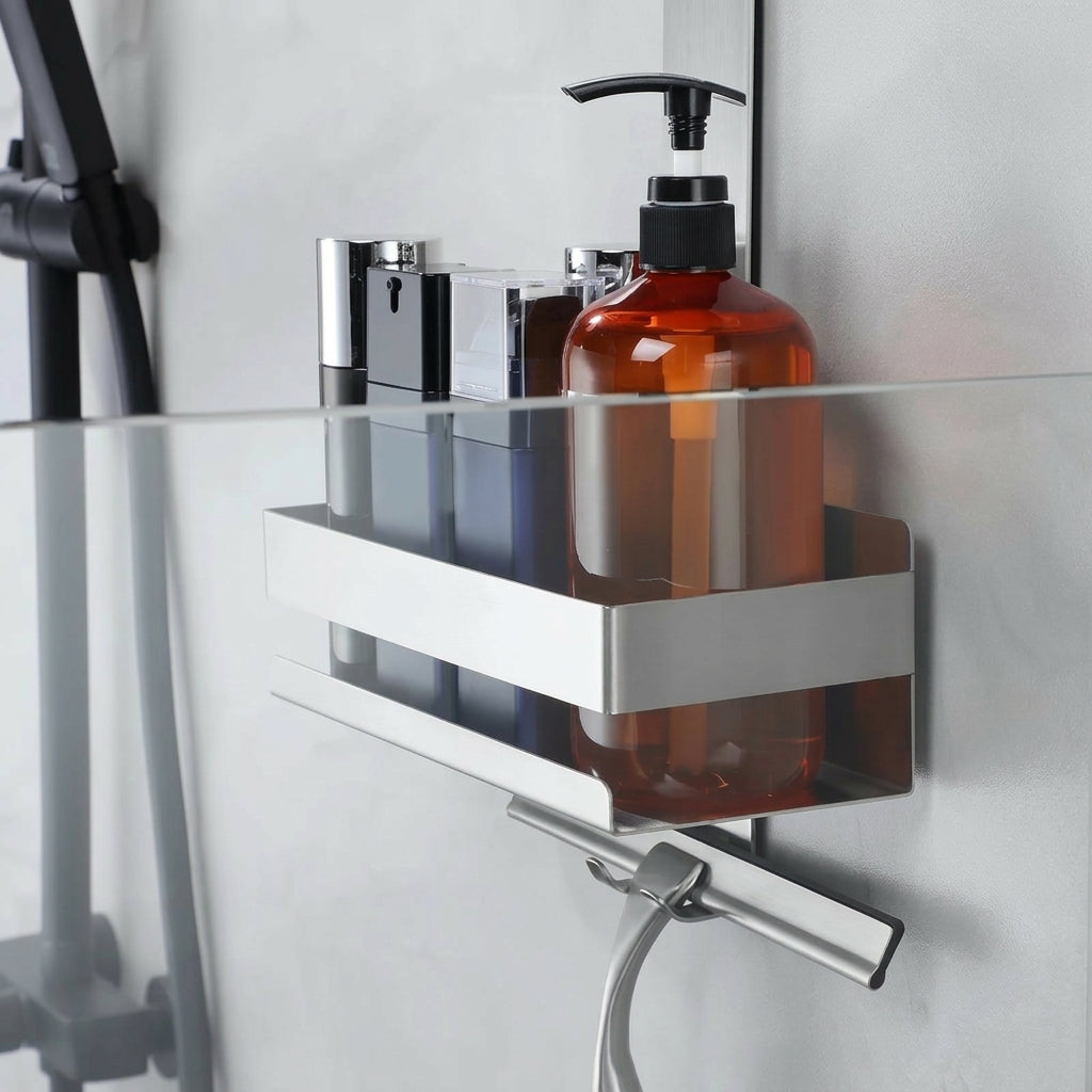 Stainless Steel Wall-Mounted Shower Shelf