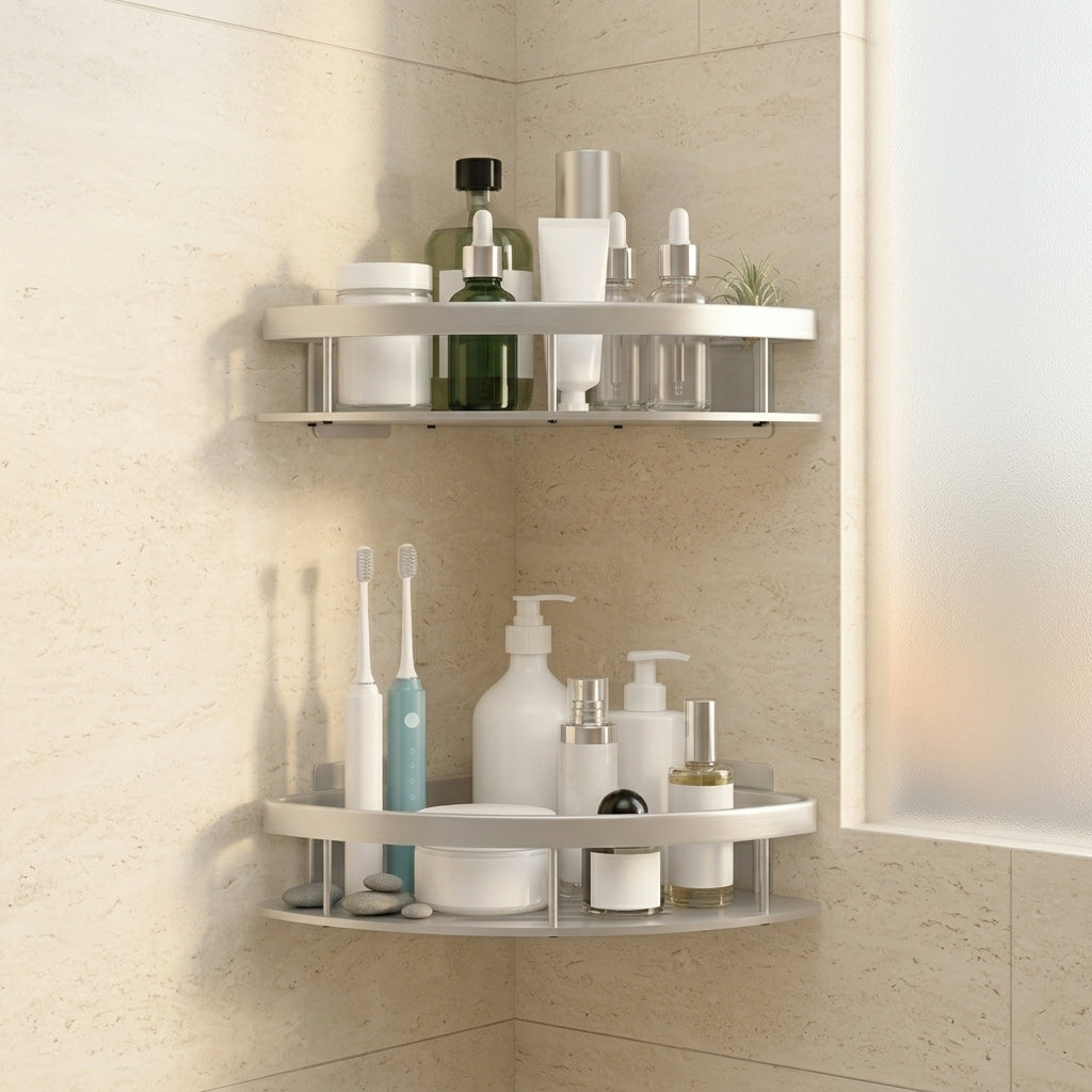 Étagère d'Angle de Douche Aluminium