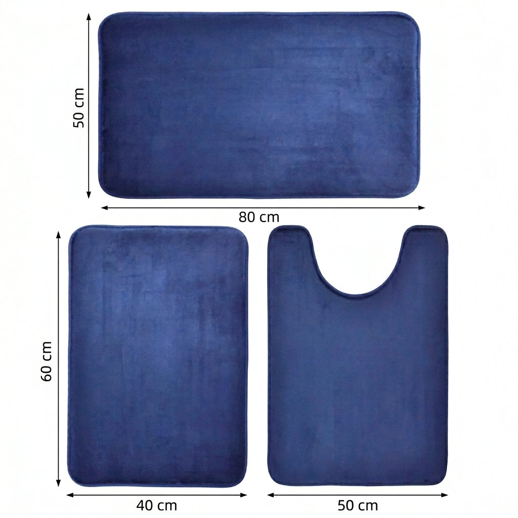 Set de tapis de salle de bain 3 pièces