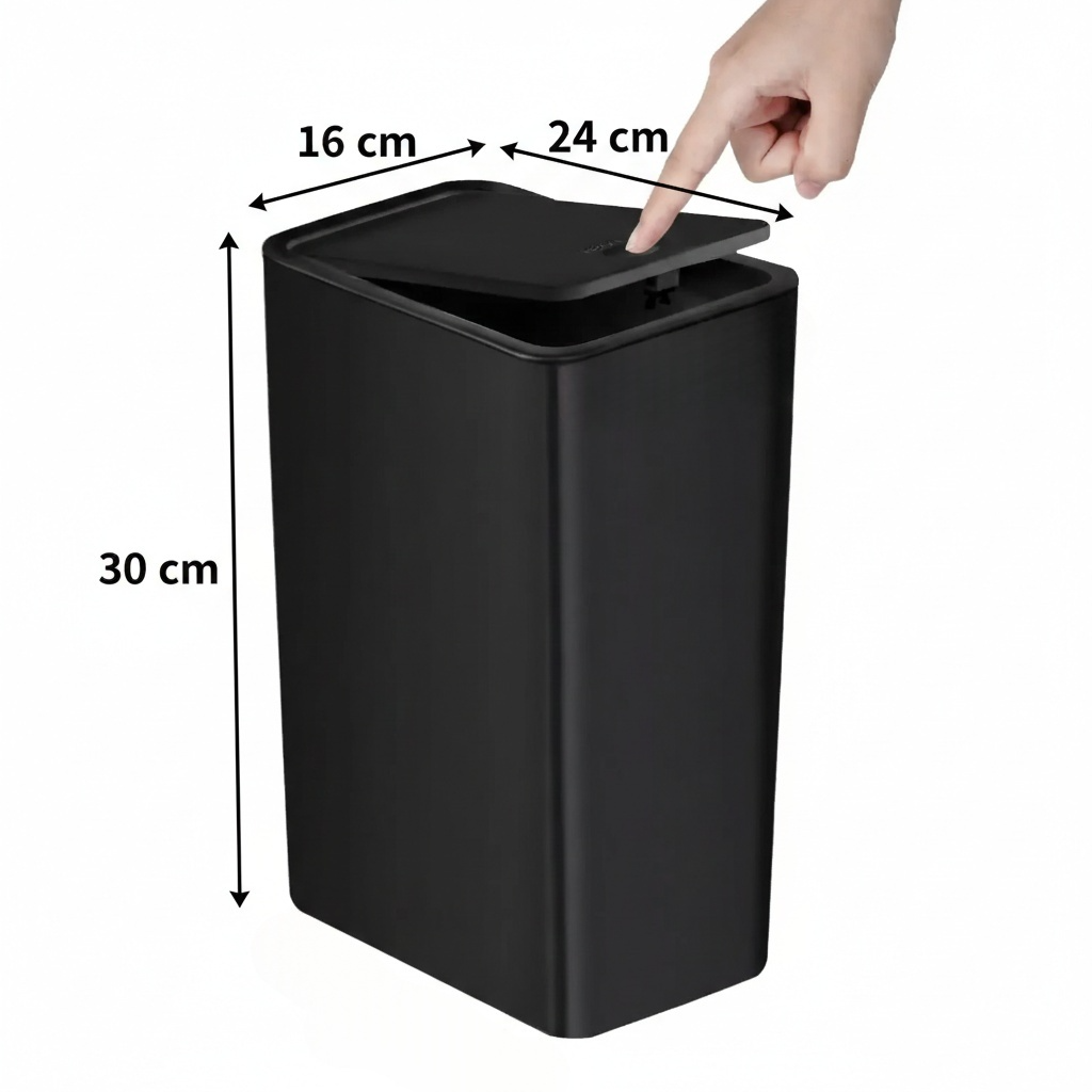 Bathroom and Toilet Trash Can – Snap-On Lid