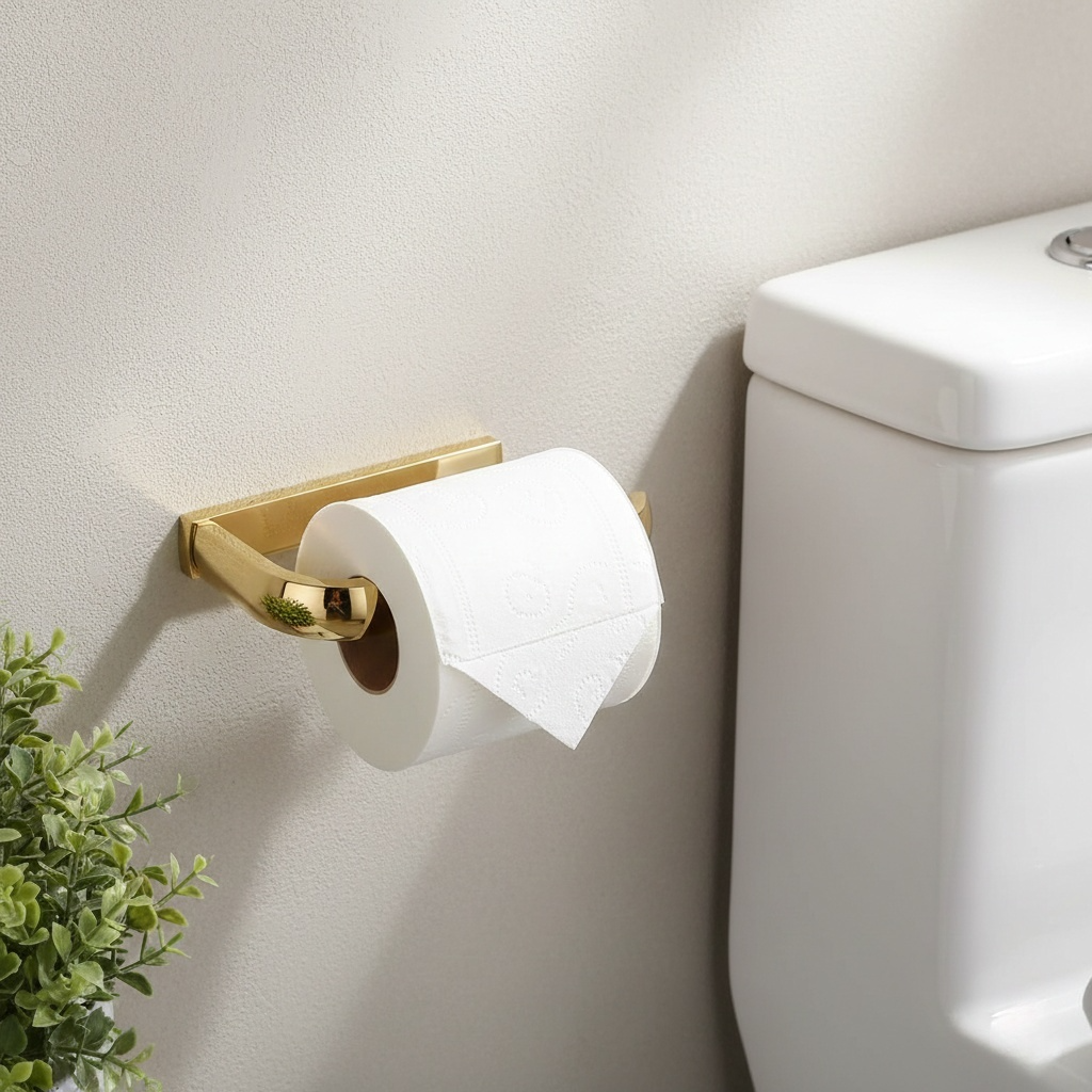 Porte-Papier Toilette Mural en Cuivre