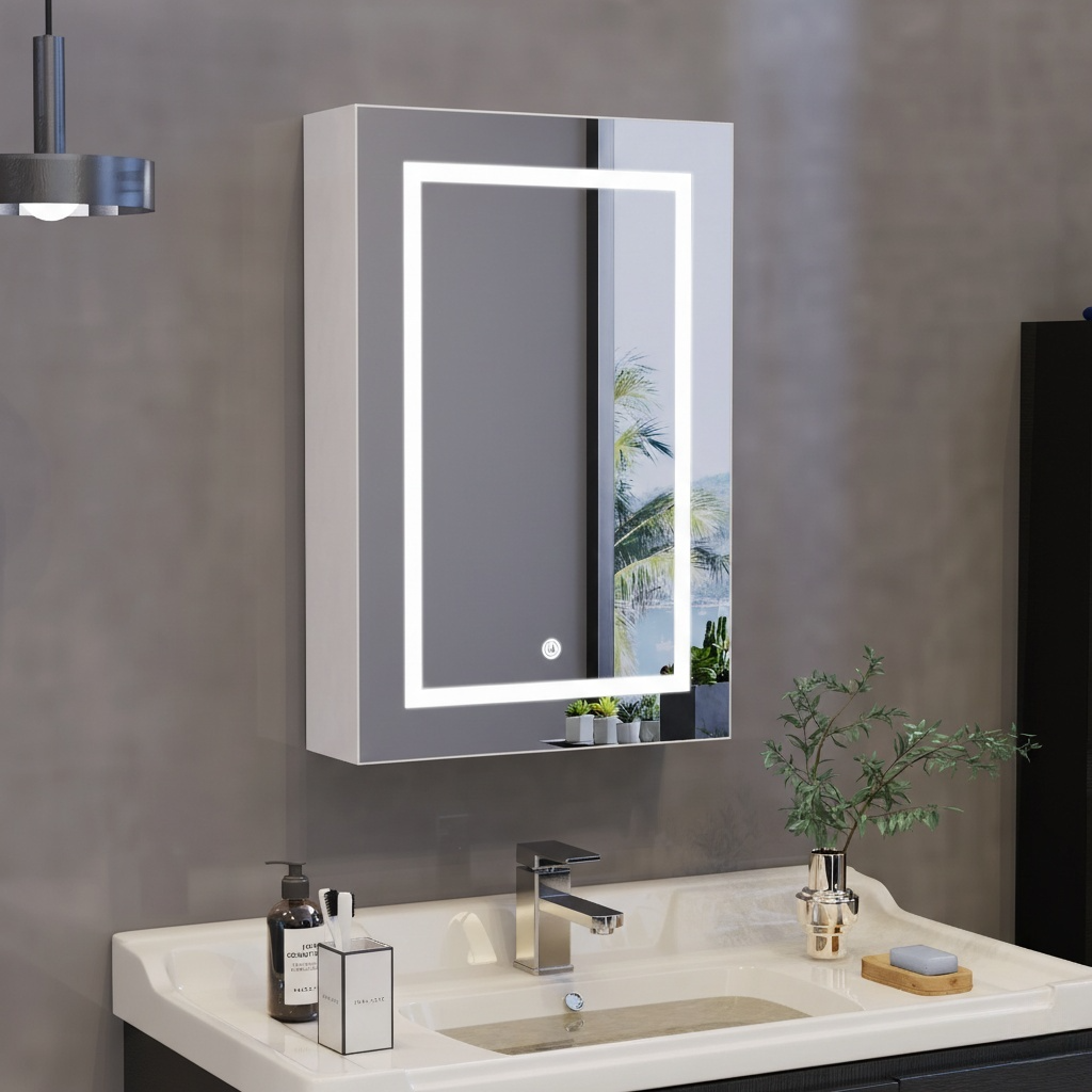 armoire salle de bain miroir