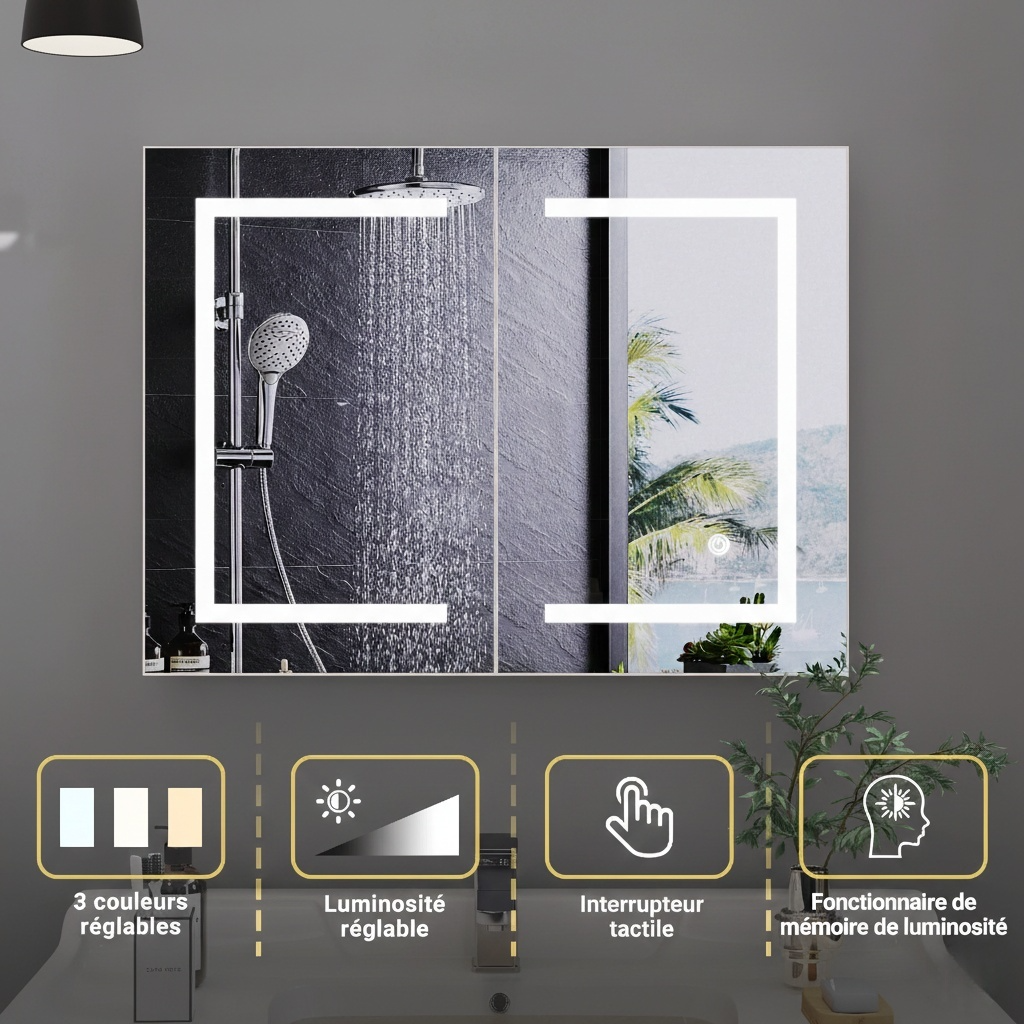 armoire salle de bain miroir