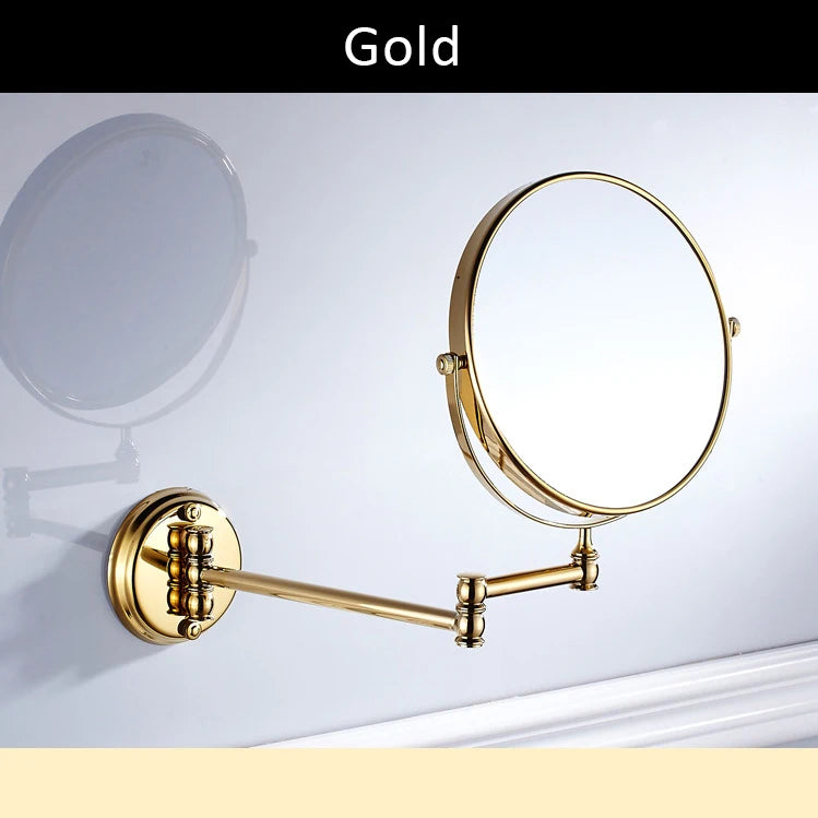 Bathroom Accessories Makeup Mirror Bath Mirror Antique Bronze Wall Mounted Magnifier Bathroom Mirrors Bathroom Hardware-80290