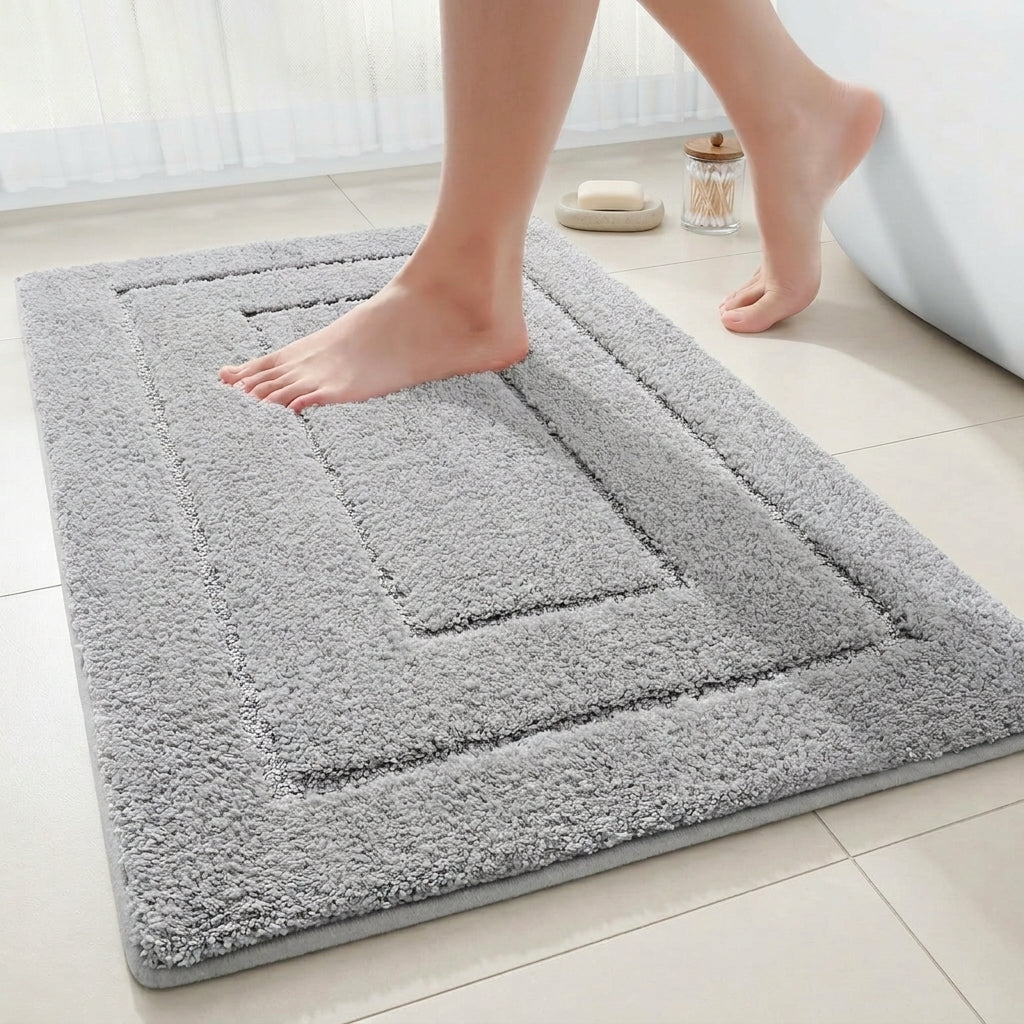 Tapis de bain microfibre antidérapant