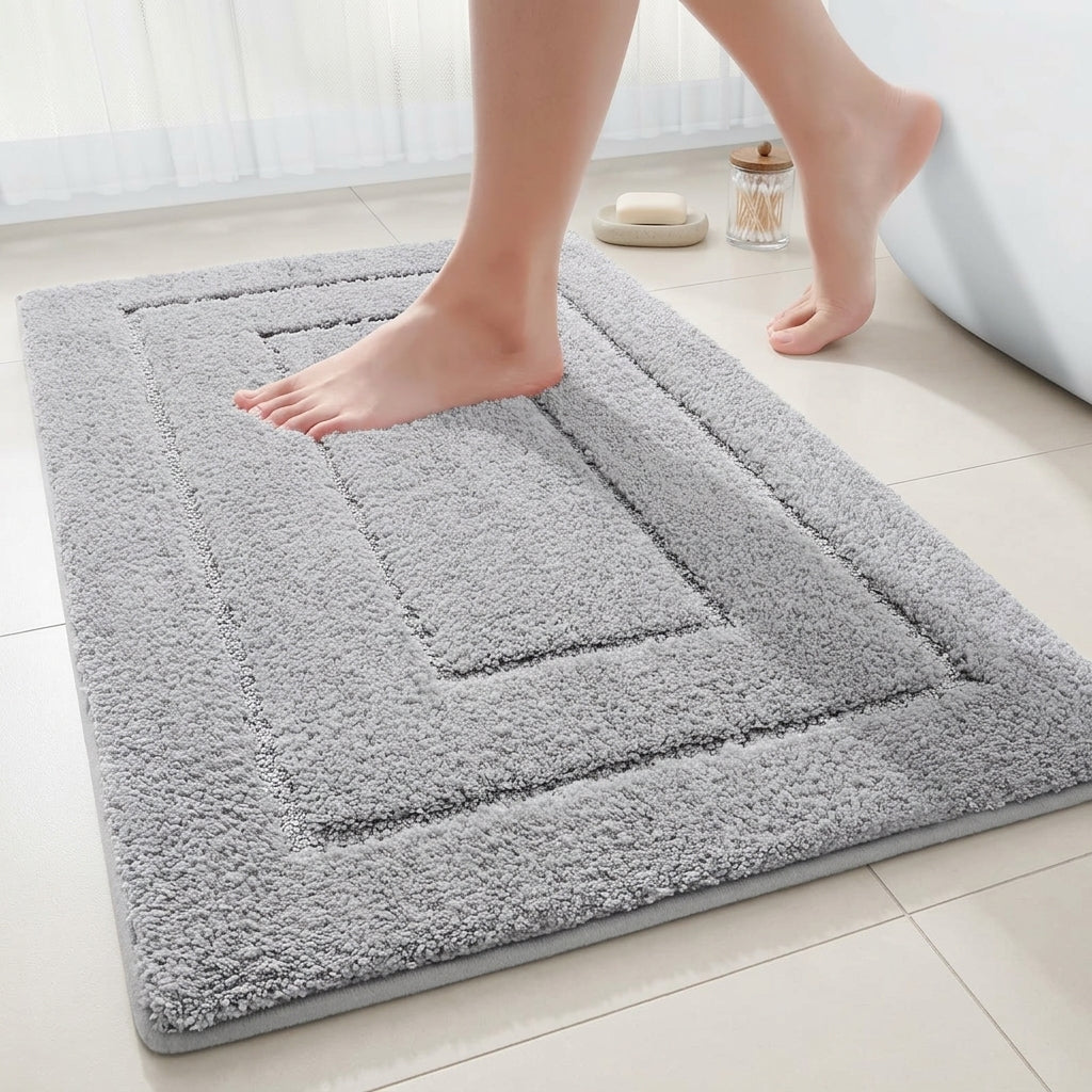 Tapis de bain microfibre antidérapant