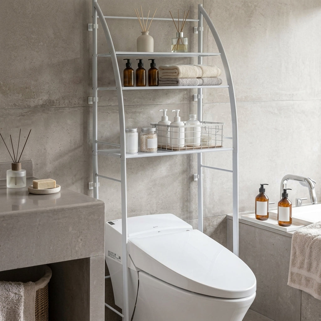 3-Tier Vertical Organizer Above the Toilet