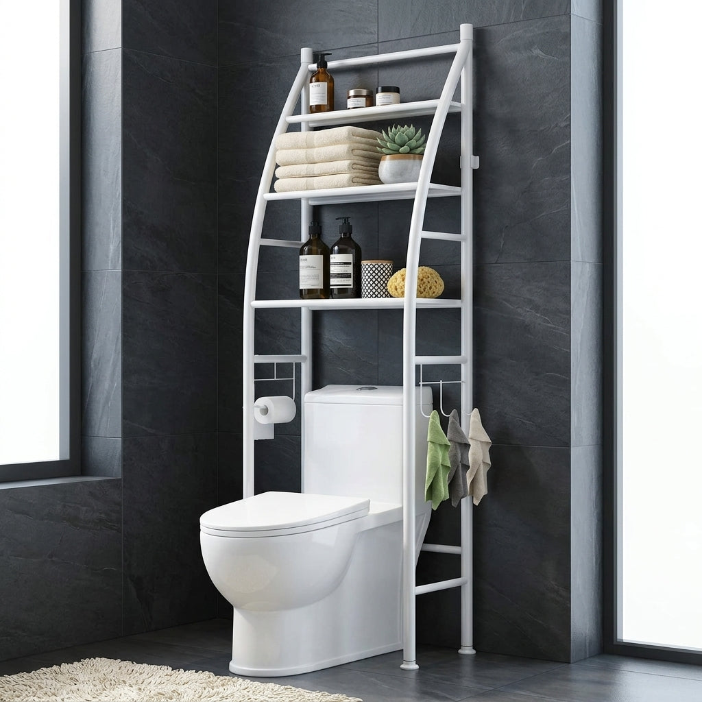 3-Tier Vertical Organizer Above the Toilet