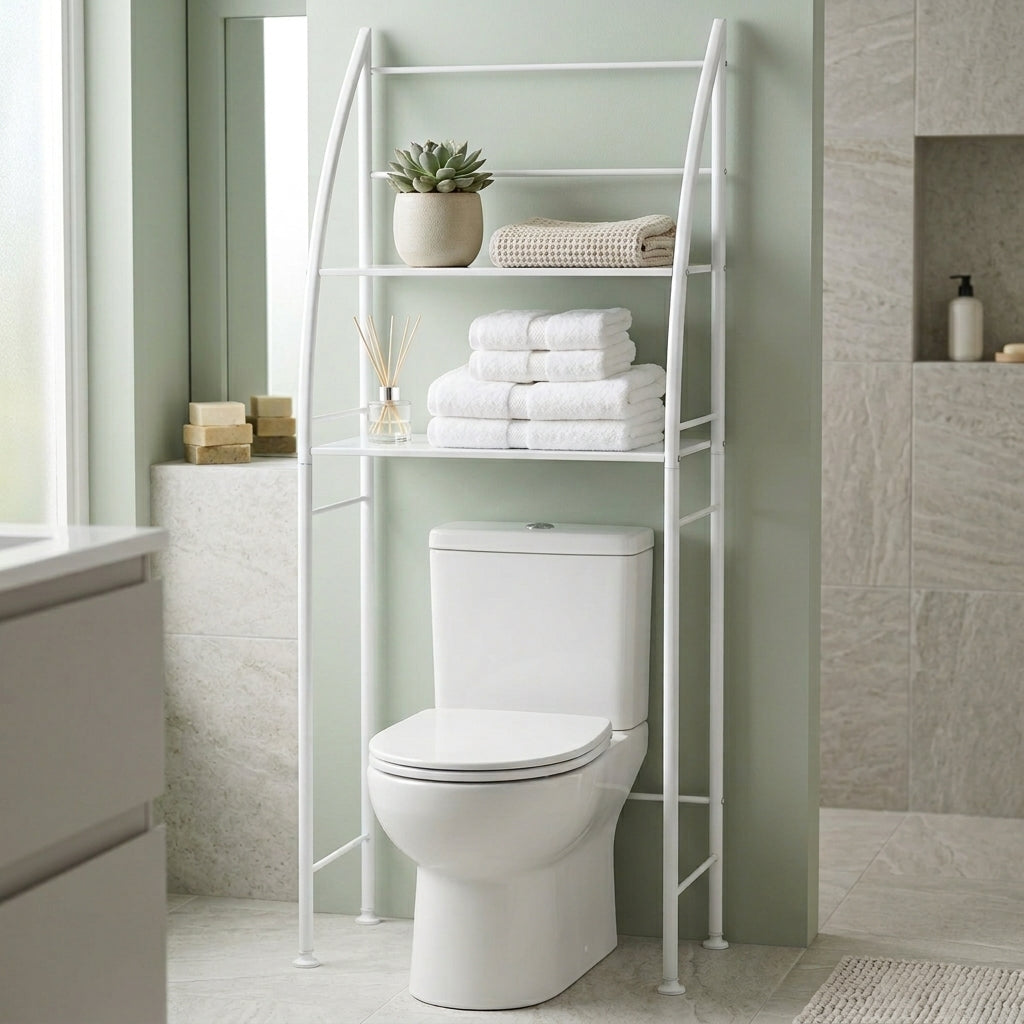 3-Tier Vertical Organizer Above the Toilet