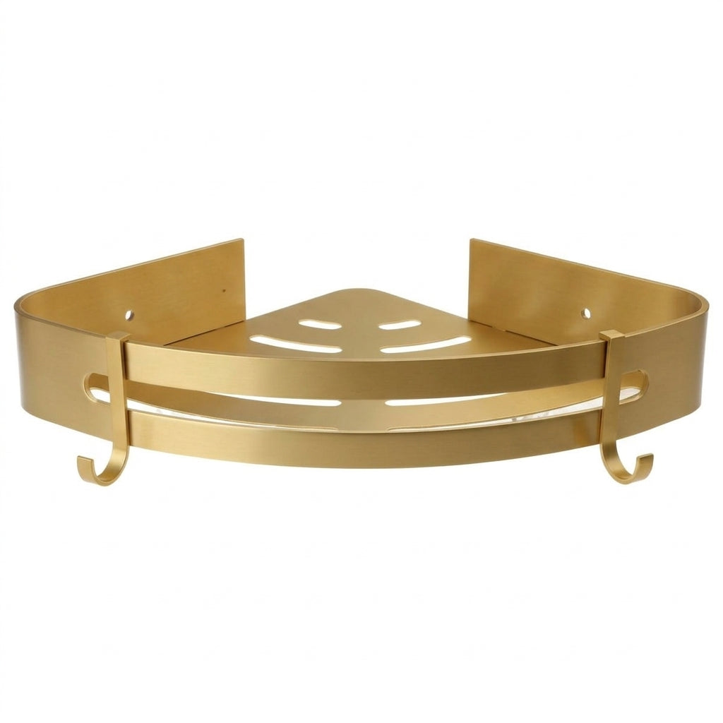 Étagère d'Angle de Douche Dorée