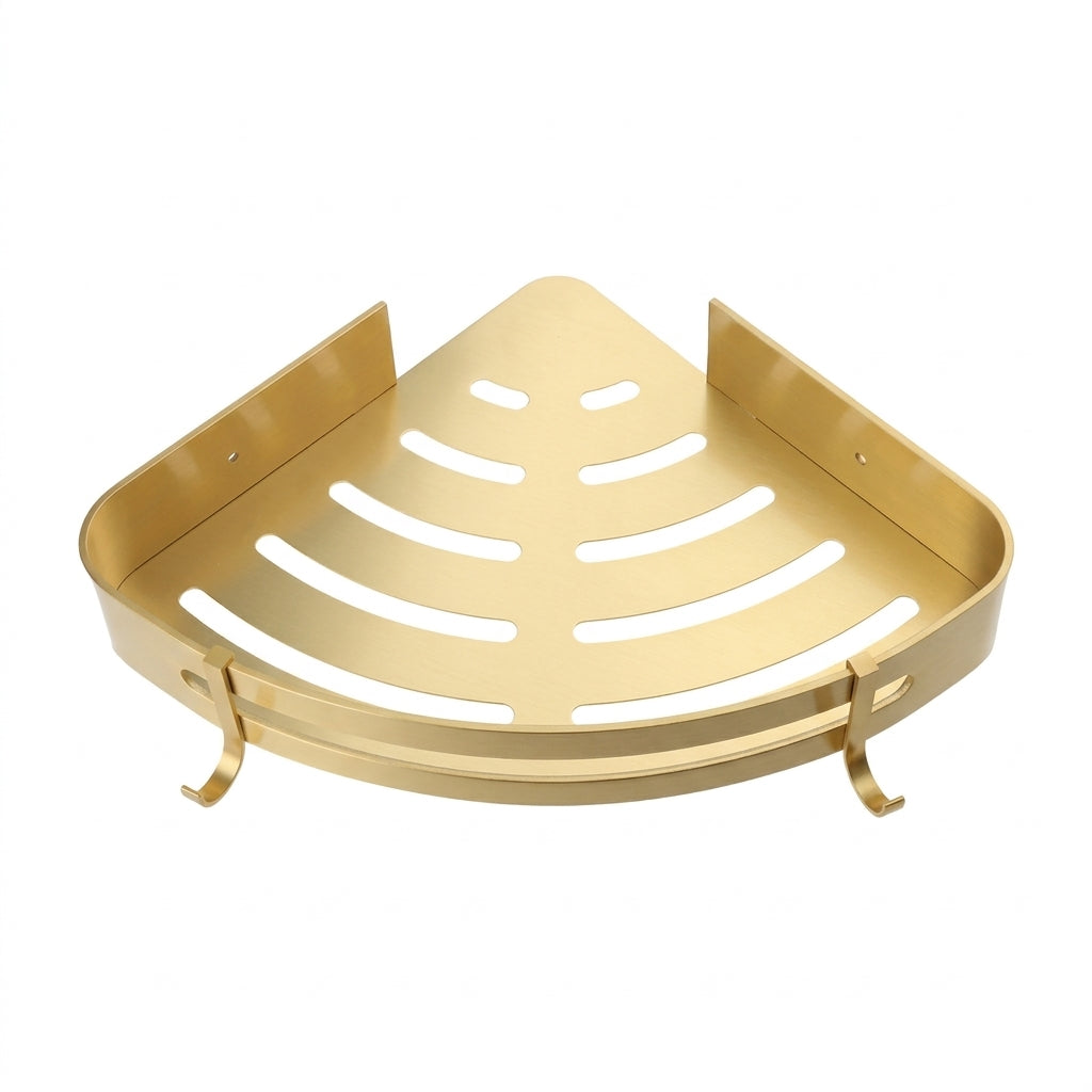 Étagère d'Angle de Douche Dorée