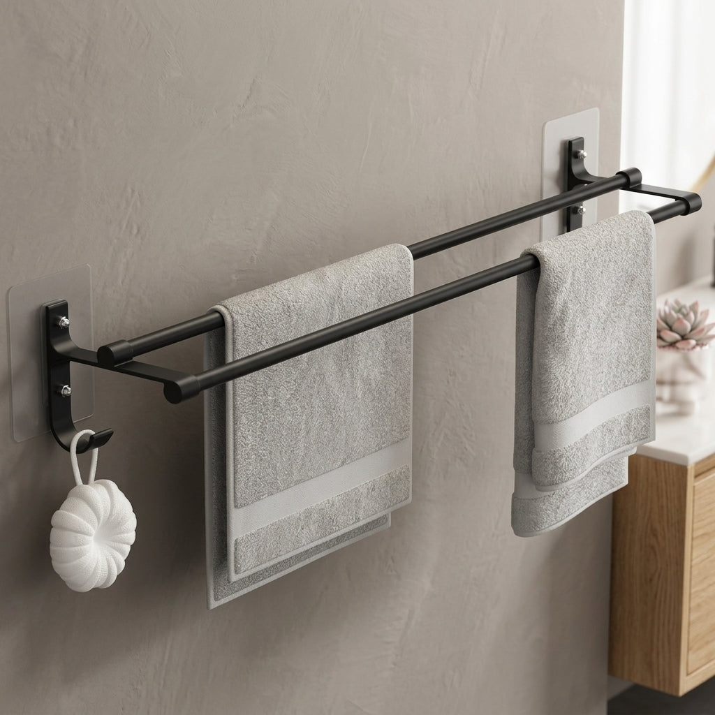 Porte-Serviettes Mural Double Barre
