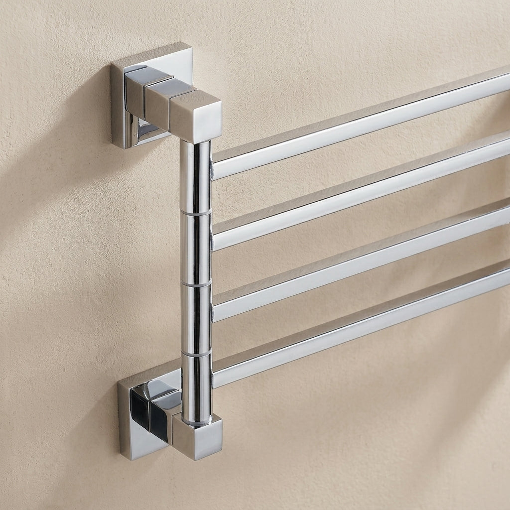 Porte-Serviettes Mural Pivotant en Acier