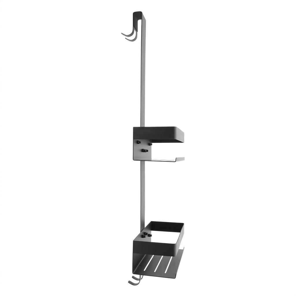 Wall-Mounted Shower Organizer — 2-Tier Shelves