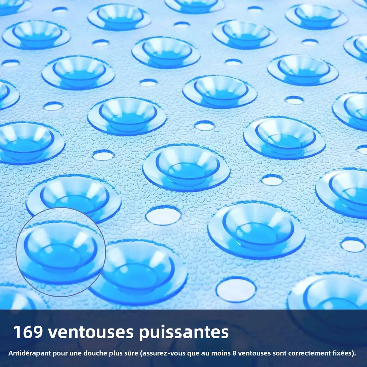 Tapis de douche carré antidérapant