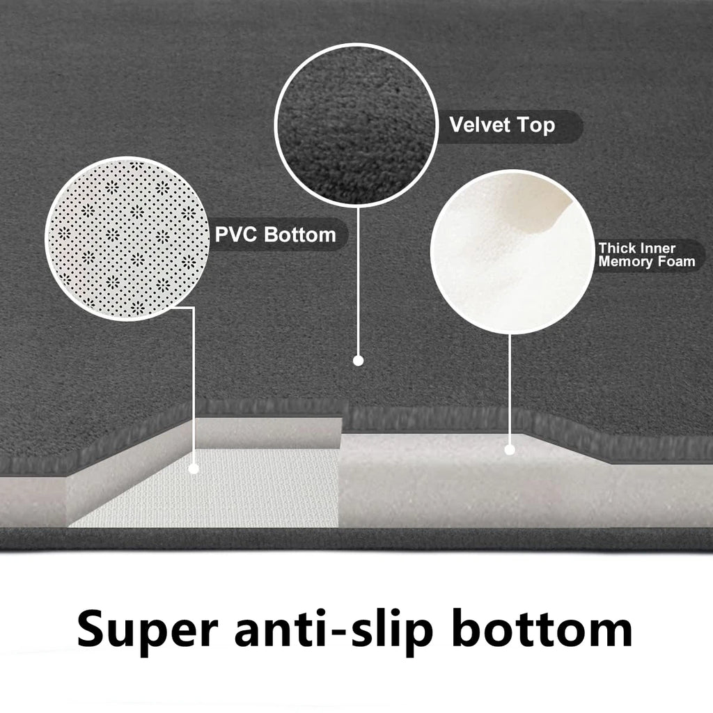 Tapis de Bain 3D Ultra‑Absorbant et Antidérapant