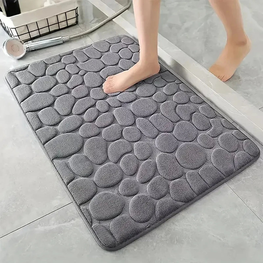 Tapis de Bain 3D Ultra‑Absorbant et Antidérapant