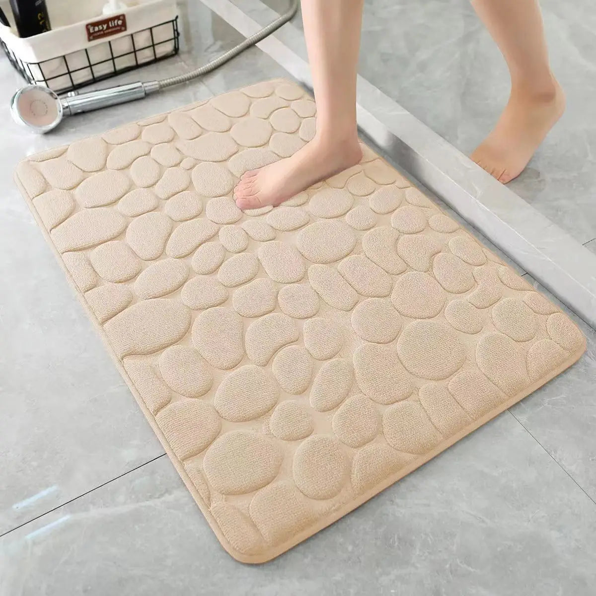 Tapis de Bain 3D Ultra‑Absorbant et Antidérapant