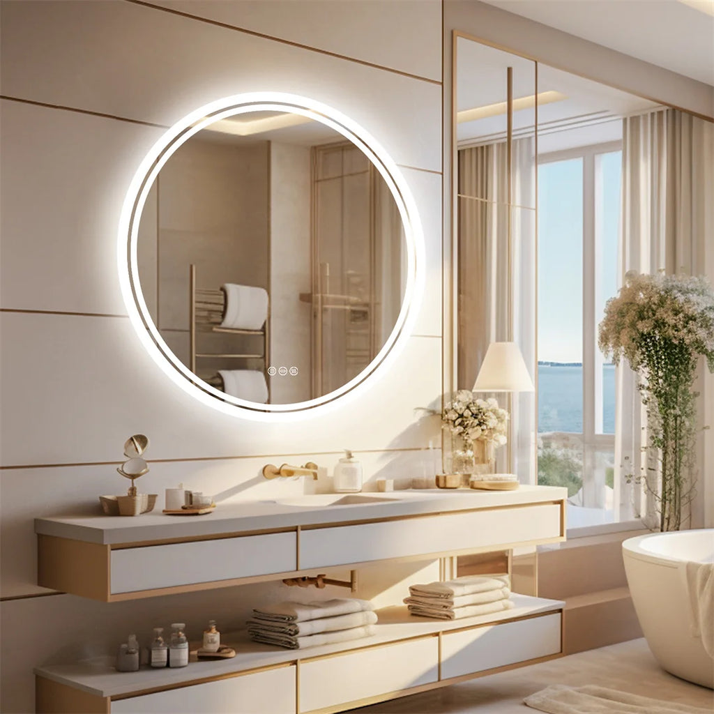 Miroir Lumineux Anti‑buée de Salle de Bain