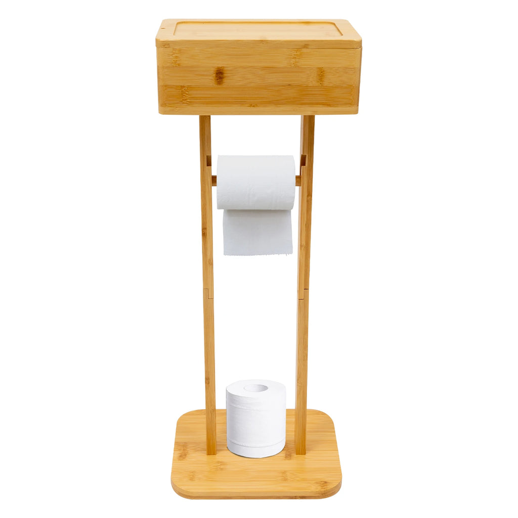 Porte-Papier Toilette sur Pied en Bambou