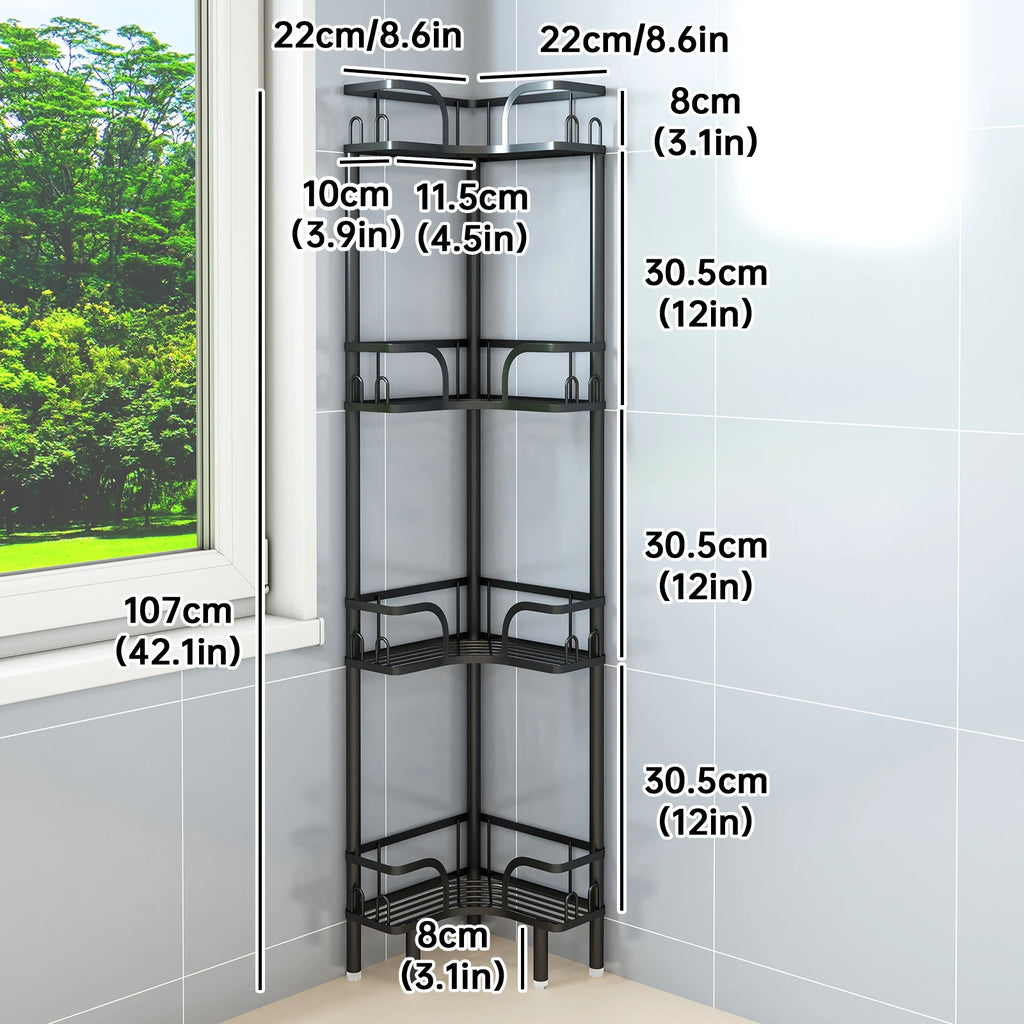 Étagère de Coin Salle de Bain